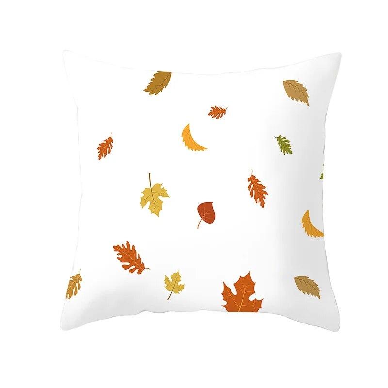 Bedroom Sofa Living Room Pillowcase Autumn Maple Leaf  Fresh Print Floral Plant Cushion Cover