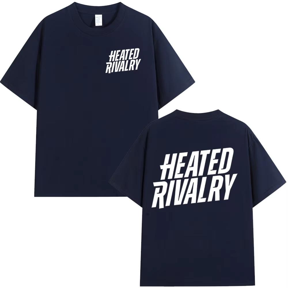 TV Series Heated Rivalry Logo Print Tshirts Unisex Women Fashion Vintage T Shirt Cotton Casual Short Sleeves Tshirt Streetwear