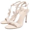 Zara Pu Elegant Open Toe Floral Decor Patent Effect High Heel Sandals 11Cm Women Sandals Pink 3317510604