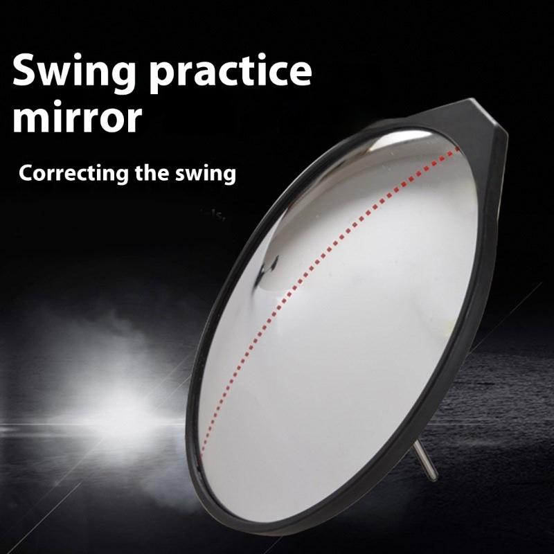 Golf Swing Correction Mirror With Convex Acrylic Surfaces Enhances Visibility Light Weight Plastic Golf Practice Mirror
