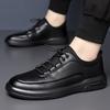 Fashion Leather Flats Men Casual Shoes Handmade Classic Mens Sneakers All-match Men Outdoor Walking Footwear 2025 New Skate Shoes Men