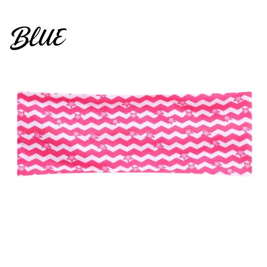 Hair Fixing Tools for Face Washing Elastic Wide Headband Women Non-Slip Stretchy Band with Star Brimmed Holders Wave Print Yoga Running Sports