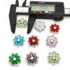 5pcs Colorful Zircon Flower Design Luxury Shank Buttons Of Clothing Elegant High Quality Shinning Rhinestone Sewing Button