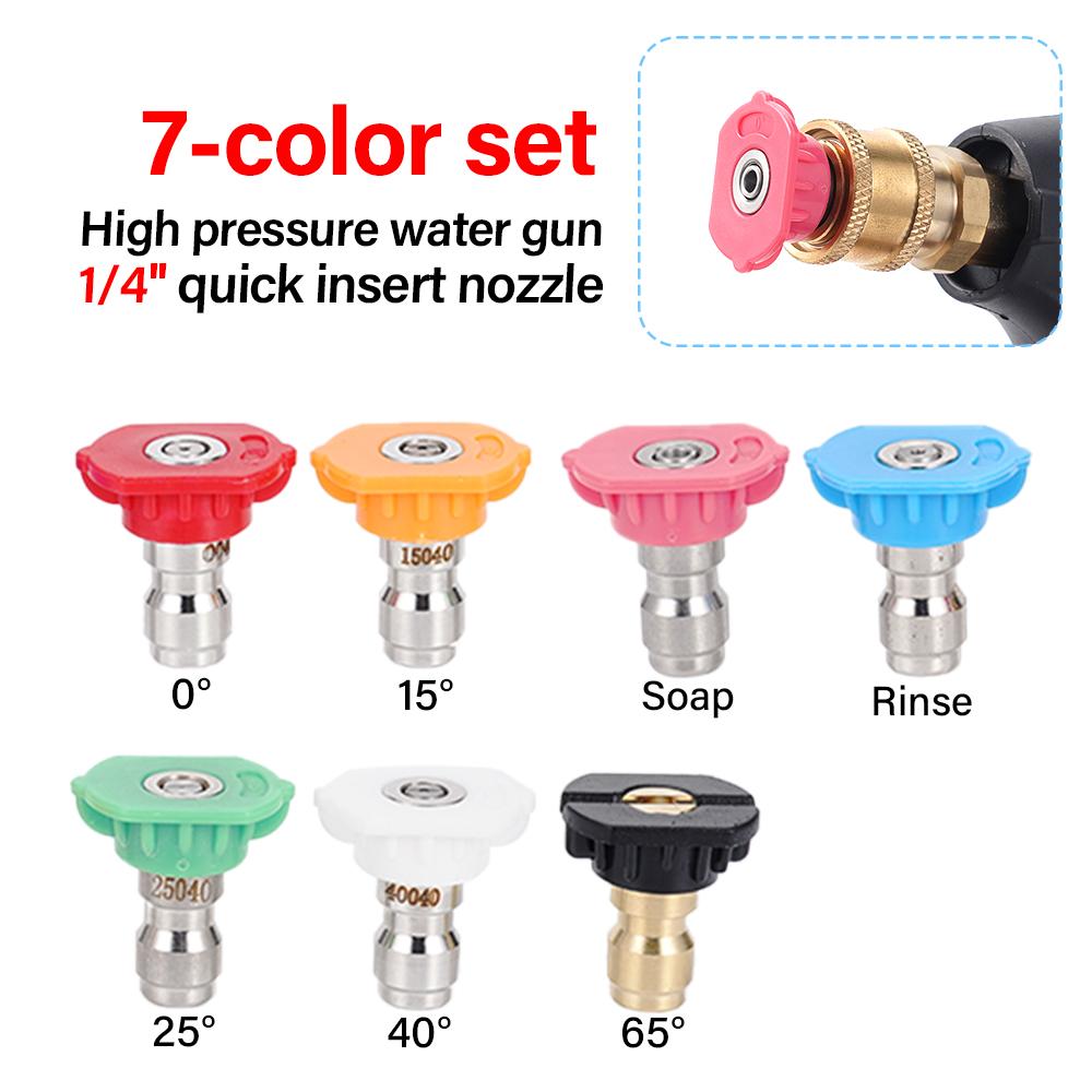 Pressure Washer Adaptor 1/4"Quick Release Connect To Water Gun Nozzle Spray Nozzle Quick Connection Cleaning Accessories