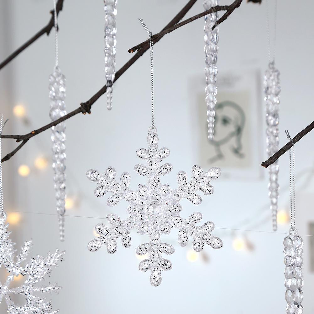 

Крижані блискучі прикраси-сніжинки - Транскордонні прикраси для різдвяної ялинки