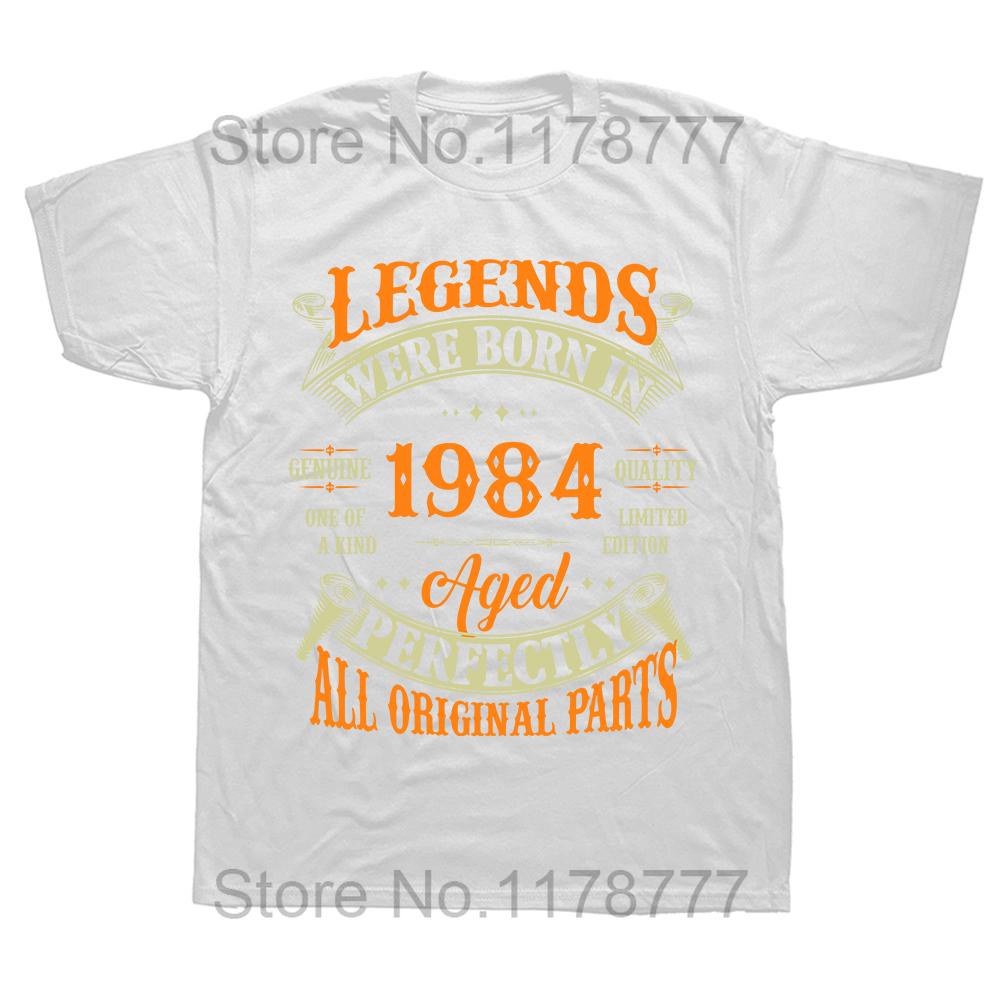 Made In 1984 Limited Edition Birthday Gift TShirt for Men Cotton T Shirts 40 Years Old Short Sleeve Tee Shirt Gift Idea Tops