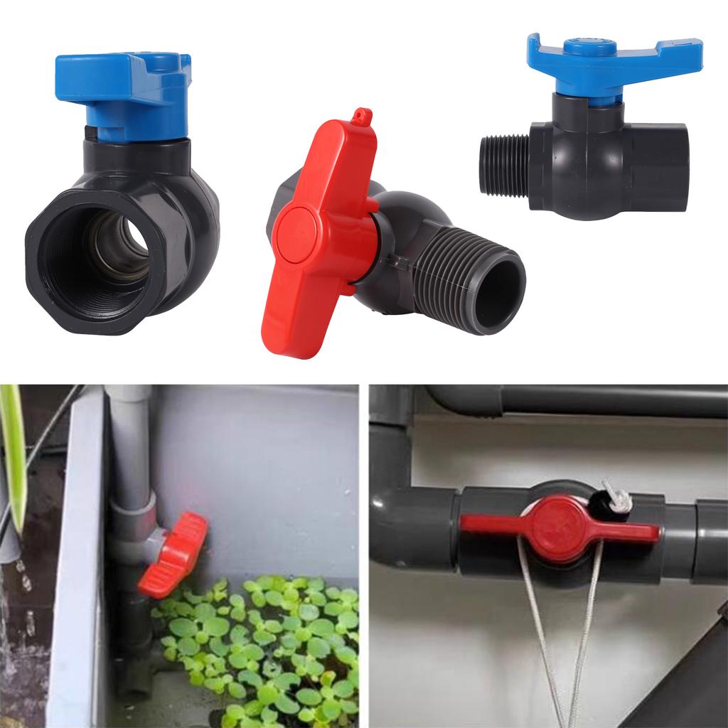 3/4" 1" PVC Ball Valve Controller Male Threaded Joint Ball Valve Slip Joint Garden Faucet Joint Garden Water Connections