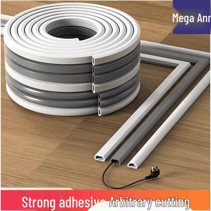 Self-Adhesive PVC Trunking: Invisible, Anti-Step Cable Cover for Surface-Mounted Wiring