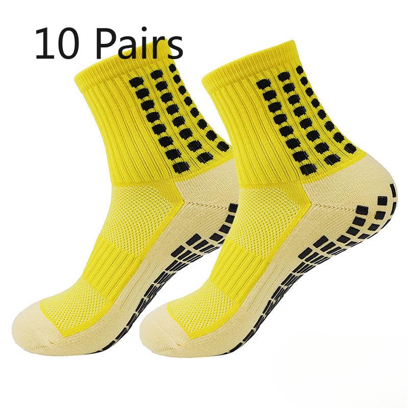 10 Pairs of Men's Spring and Autumn Running Basketball Football Sports Towel Bottom Non Slip Tube Socks