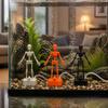 3D Printed Dancing Skeleton Aquarium Bubbler Movable Oxygen Skeleton  Halloween Decor