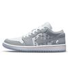 Air Jordan 1 Vintage Basketball Shoes Women's Low Top Gray/White DC0774-105(Team56-)