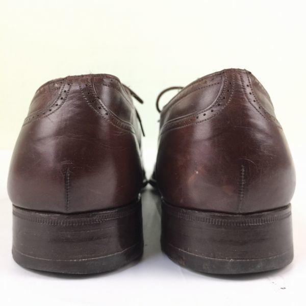 80er-90er Vintage Church's Three Cities Wingtip Businessschuhe Braun Größe 11B / 27,5-28,5cm Herren(GEBRAUCHT)