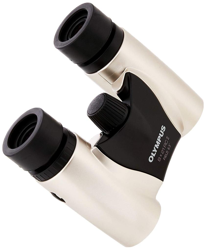 OLYMPUS 8x21 RCII Roof Prism Binoculars, Champagne Gold, Compact and Lightweight Model