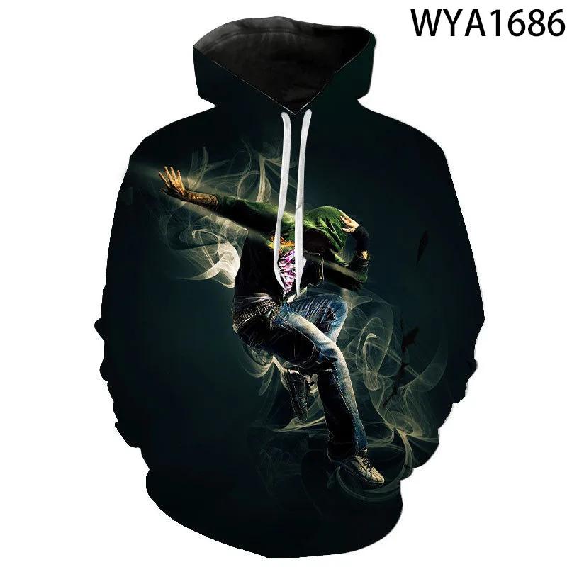 Hoodies Men Women Children Street Dance Sweatshirt 3D Printed Pullover Long Sleeve Streetwear Casual Hoody Boy Girl Kids Tops