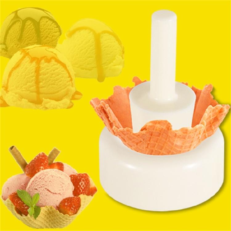 Quick Homemades Dessert Mold For Ice Cream Cone And Waffles Easy Shaping Tool With Wooden Plastic Designs