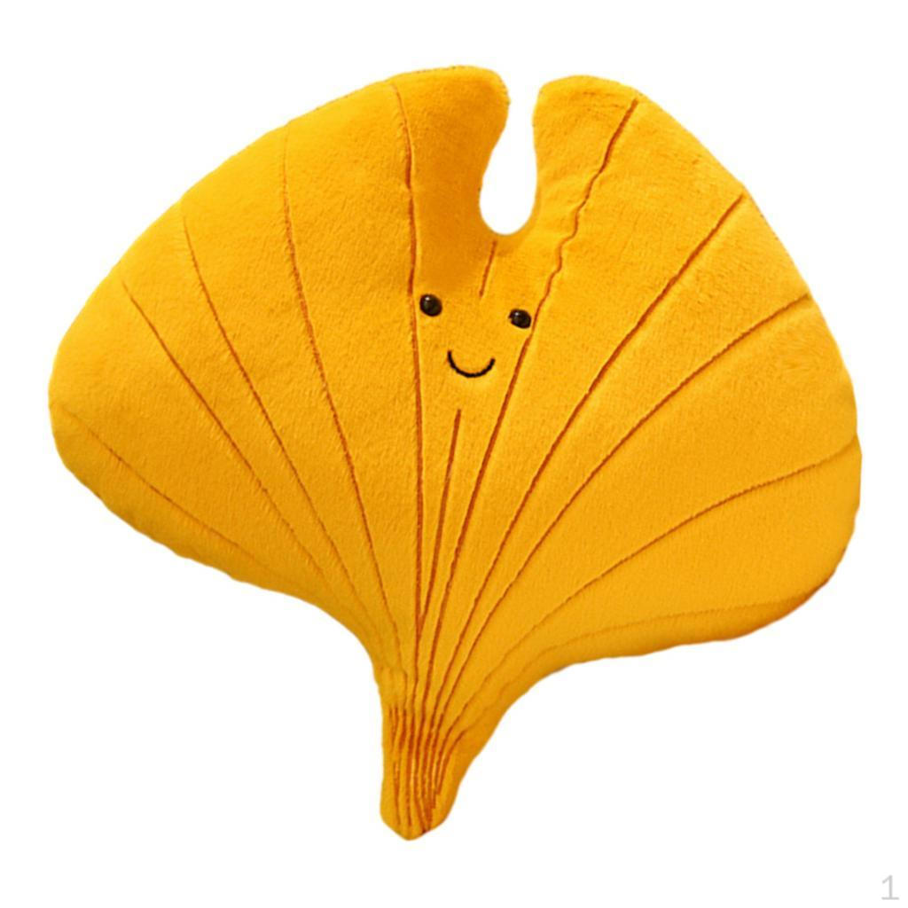 3D Leaf Plush Pillow Back Cushion Creative Housewarming Gift Cute Decorative Throw Stuffed