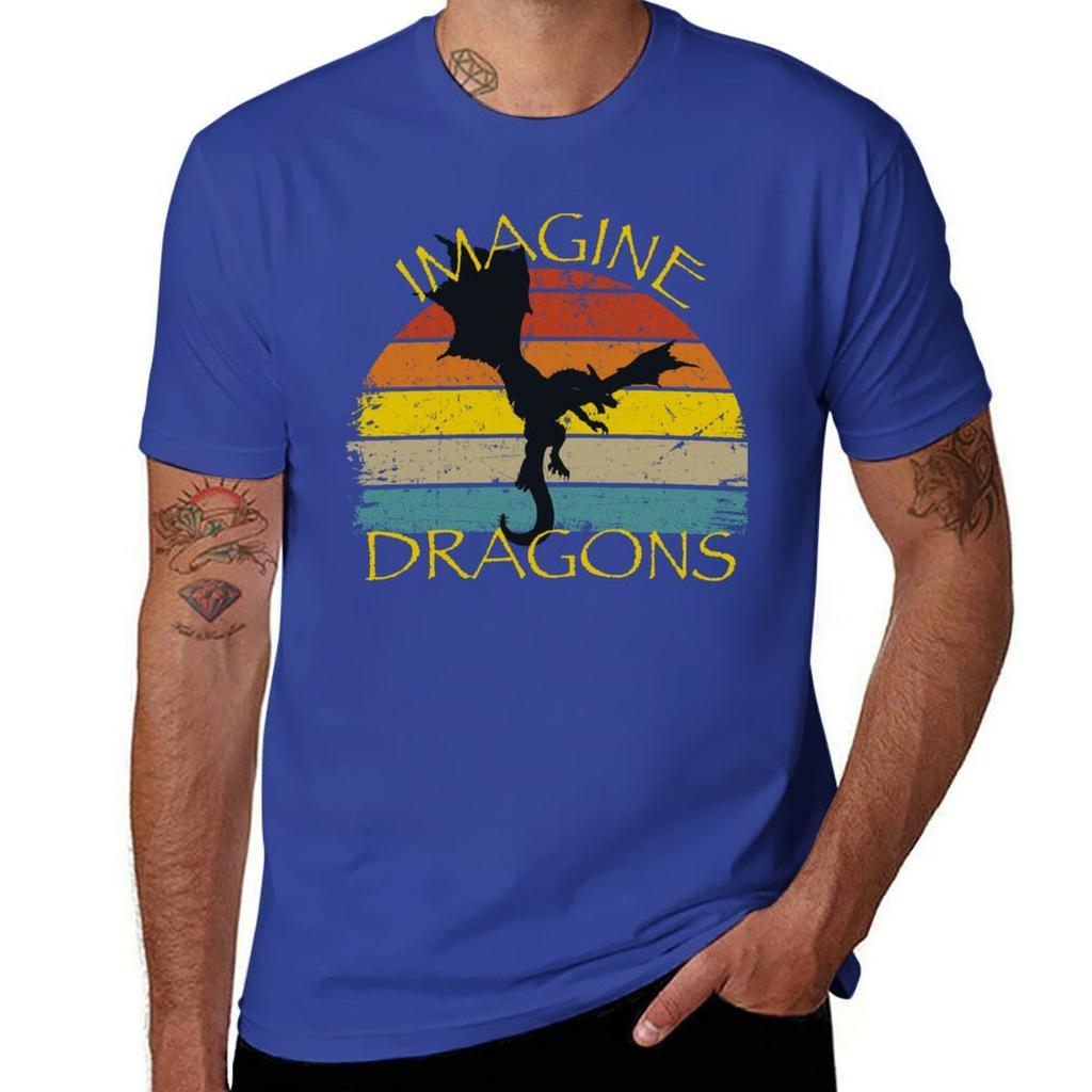 IMAGINE Fantasy Dragon Style T-Shirt Quick Drying New Edition Boys Whites Mens T Shirts Casual Stylish