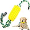 Dog Chew Toys, Corn Dog Toothbrush Stick Toy, Molar Stick Anti-bite Toothbrush Dog Toy with Rope, Cleaning Puppy Teeth Care Brushing Stick