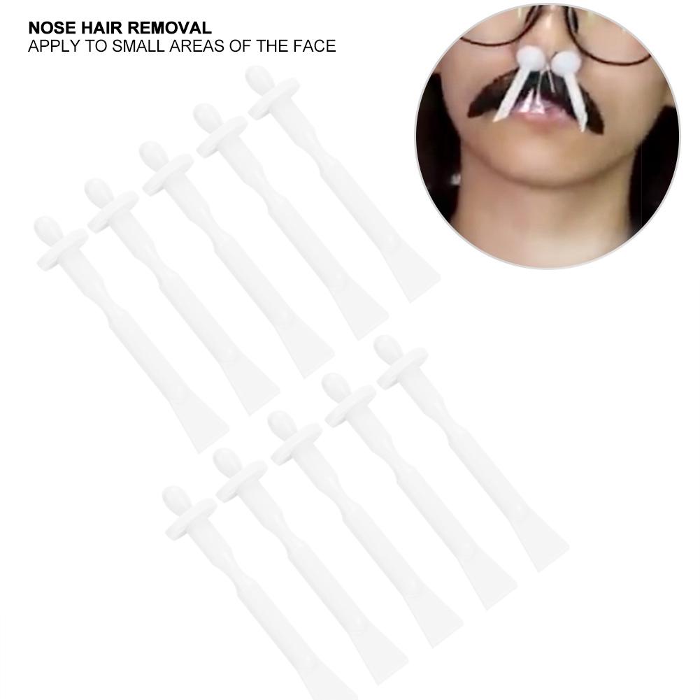 50pcs 2-In-1 Face Nose Hair Removal Wax Sticks Disposable Hair Removal Applicator Sticks