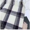 Plaid Scarf Women's Autumn and Winter New Korean Version Imitation Cashmere Medium and Long Warm Scarf European and American Fringed Shawl