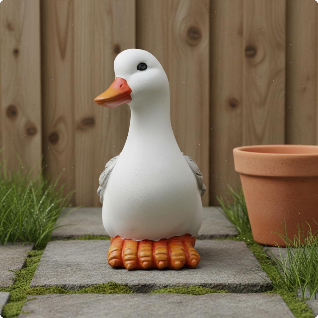 Duck Statue Resin Duck Figurine Outdoor Decor Cute for Yard, Patio