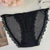 Low Waist Underwear for Women Bow Mesh Briefs Sweet Lace Thin Underwear  Female
