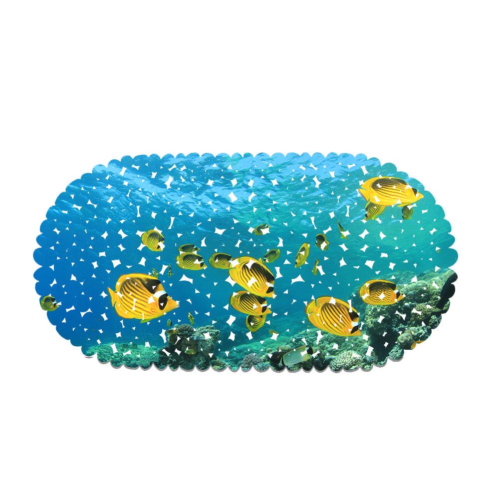 Underwater World Bathroom Mat Bath Room Floor Mat Pvc Bathtub Non-Slip Mat Waterproof Bath Foot Mat Pattern Available