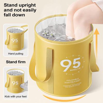 Foot Bath Folding Portable Foot Bath Bucket with Non-Slip Base Container for Home Care Circulation Shower Travel Cleaning