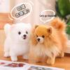 Brown Pomeranian Plush Toy - Standing Dog Photography Prop & Soothing Doll for Kids