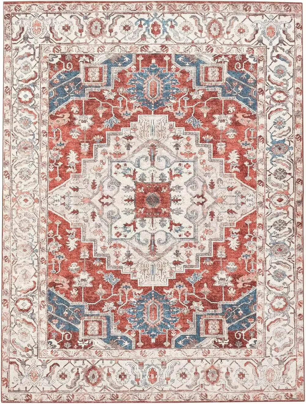 

Northern Bohemian Multicolored Carpet NonSlip Sofa Accent Rug Living Room Bedroom Bedside Floor Mat Coffee Table 40x60cm