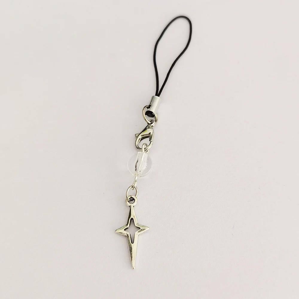 Original Handmade Y2K Phone Charms Pendant Kawaii Cute Cellphone Strap Lanyard Black Red Dark Gothic Chain For Keys Accessories