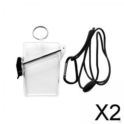2x Estojo Porta-Identificação Impermeável, Estojo Impermeável Porta-Cartões, Caixa Seca para Armário, Estojo Esportivo, Vertical para