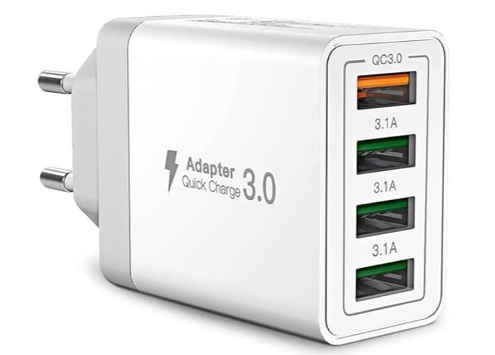 Chargeur USB - Aioneus - 40W - 4 Ports - Charge Rapide - Compatibilité Universelle