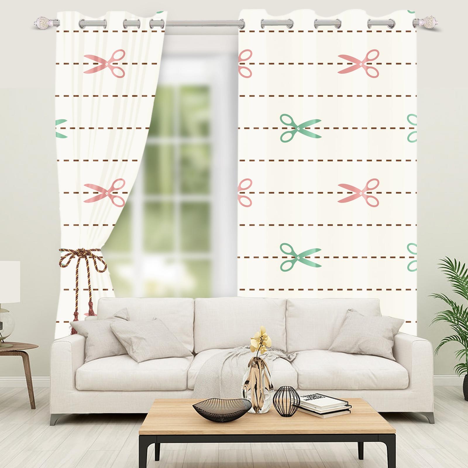 

Набор из 2 домашних штор Милый ремесленный стиль Спальня Гостиная Кухня Декоративные оконные драпировки Верхняя штора с люверсами Блокировка света Полиэстер Идеальный W100*H130(CM)-Rod Pocket&2PCS