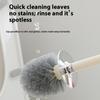 Toilet Brush Set With Long Handle No Dead Angle Cleaning Round Head Brush For Bathroom Home Use