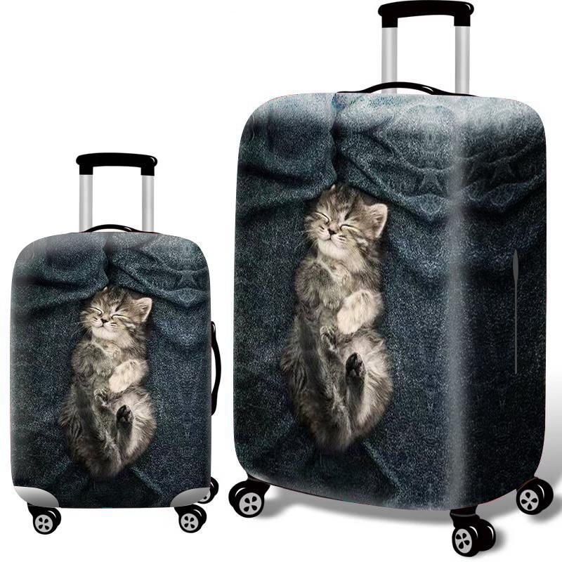 24-Inch Waterproof Elastic Suitcase Cover - Wear-Resistant Travel Protection