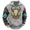 Fashion Sweatshirts Men Hoodies Men's With Elk And Yak Graphic 3D Printed New Autumn Oversized Pullover Polyester Fiber Clothing
