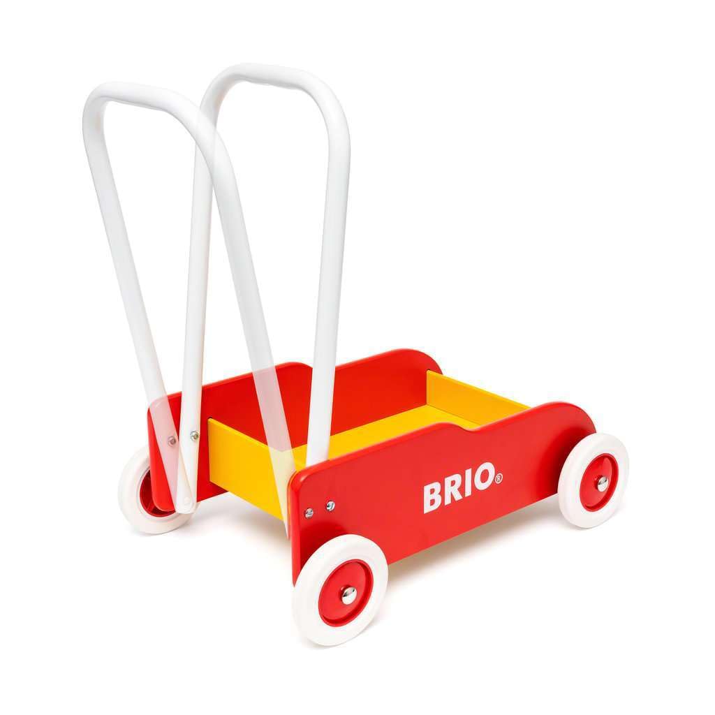 Червоний візок-штовхач BRIO 31350, для дітей від 9 місяців. [Іграшка, Дерев'яна іграшка, Подарунок] (День народження/Різдво)]