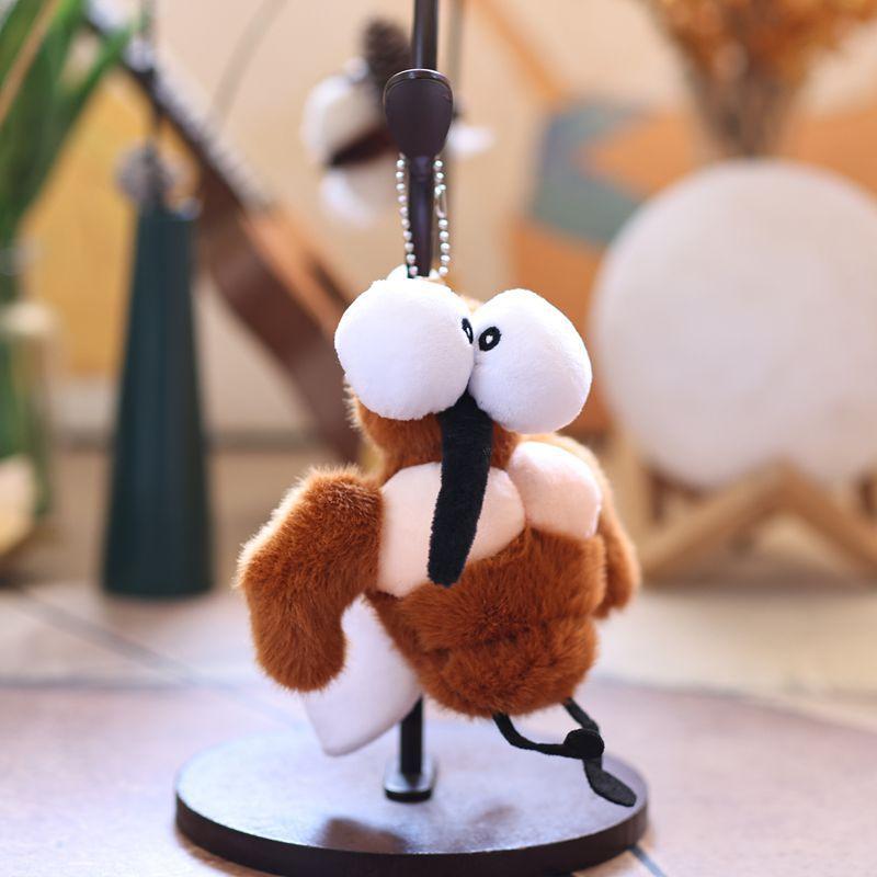 1Pcs Cartoon Muscle Mosquito Pendant Plush Doll for Kids Unique Stuffed Toy Backpack Car Ornament Gift