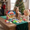 Christmas Party Favors Cartoon Dumpling Gift Box, Xmas Advent Calendar with 24 Stress Countdown Relief Squeeze Toys, Days Steamed Bun Toy Box