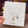 Korean Titanium Steel Key Pendant Necklace: Trendy Cold Style, Light Luxury Clavicle Chain for Women