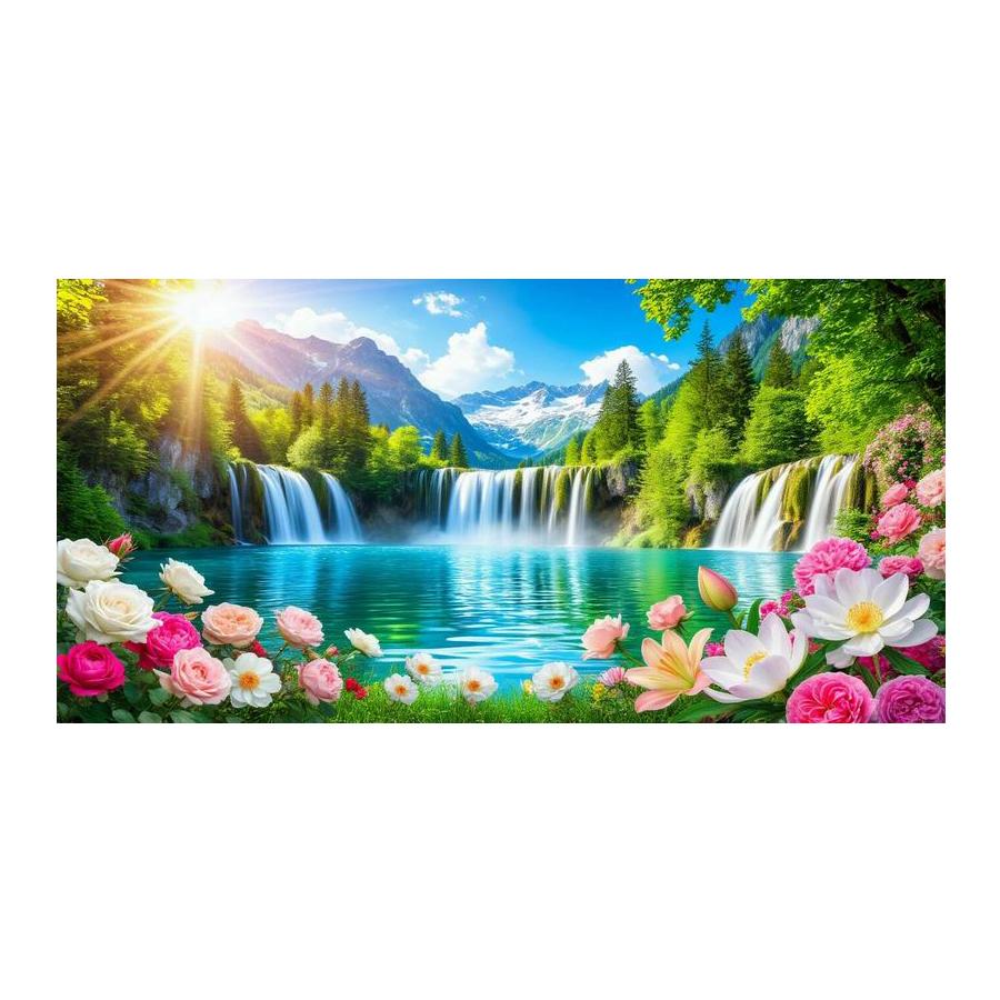 DIY Diamantmosaik Stickerei Natürlicher malerischer See Große Größe Diamantmalerei Neue Kollektion Landschaft Vollbohrer Schmuck Kreuzstich-Sets