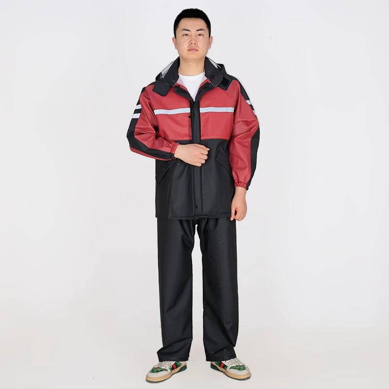 Men's Thick Takeaway Cycling Clothing Raincoat Rain Pants Suit