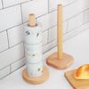 Wooden Toilet Roll Holder Dining Room Tissue Vertical Stand Accessories Paper Towel Holder  Kitchen