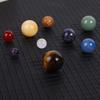Nine Planets Of The Solar System Ornaments, Crystal Gemstone  Specimens, Round Desktop Planet Ornaments.