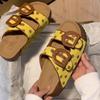 Fashion Women's Slippers 2025 New Summer Vintage Height Increase Outdoor Sandals Comfortable Non Slip Fashion Buckle Strap Casual Flats