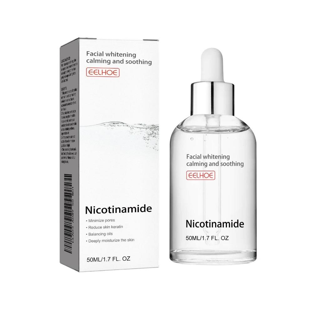 50ML Niacin Facial Essence, Moisturizing and Whitening Skin, Fading Acne Marks and Pores, Shrinking Pores