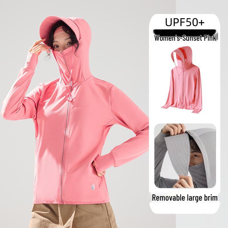 Unisex Outdoor UV Protection Clothing with Detachable Brim - UPF 50+ Breathable Summer Fishing Wear