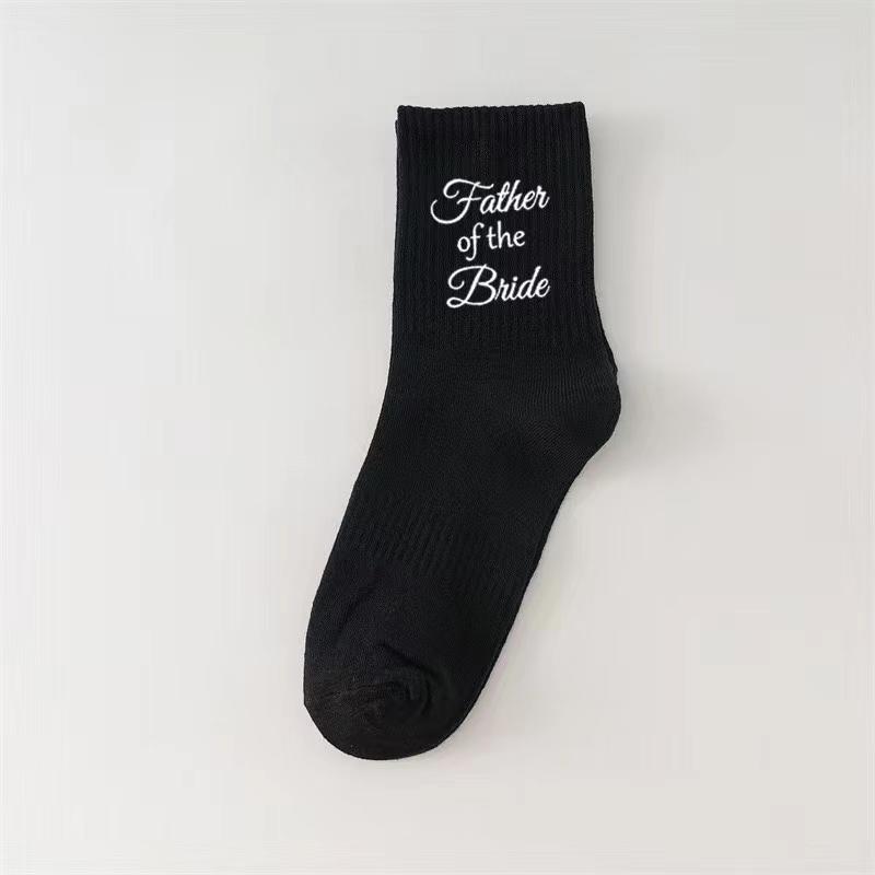 1 pair The Bride/The Groom socks for wedding decoration, creative wedding gifts for the groom and bride, Bridal Shower Party
