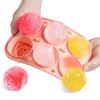 Food Grade Ice Ball Maker Rose Diamantine Sphere Design Ice Mould Nonstick Silicone Tray For Chilling Drink